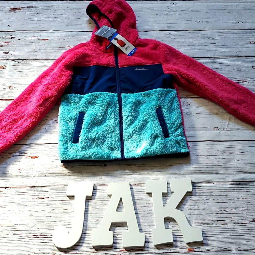 🆕️ EDDIE BAUER GIRLS SHERPA HOODED JACKET